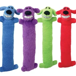 Multipet Loofa Dog The Original Squeaky Plush Toy For Dogs (Color Varies)