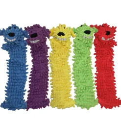 Multipet Loofa Floppy Light-Weight Stuffing-Free Plush Toy For Dogs (Color Varies), 12 inches