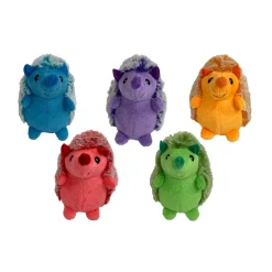 MultiPet Minipet Hedgehog Plush Dog Toy, Assorted Colors, 4"