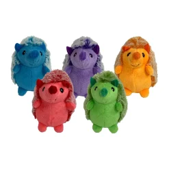 MultiPet Minipet Hedgehog Plush Dog Toy, Assorted Colors, 4"