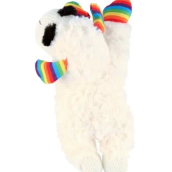 Multipet Rainbow Lamb Chop Plush Dog Toy 10.5