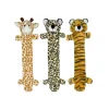MultiPet Safari Squeaker Mat Plush Dog Toy, Assorted Animals (Tiger, Leopard, or Giraffe), 24", 1 ct