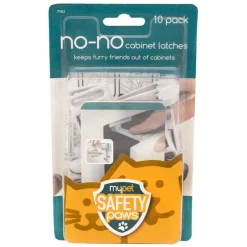 Mypet Safety Paws No-No Cabinet Latches Dogs & Cats (10 pk)