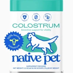 Native Pet Colostrum Immune System Powder Supplement For Dogs (2.2 oz)
