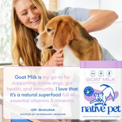 Native Pet Goat Milk Powder Recovery & Energy Support For Active Dogs