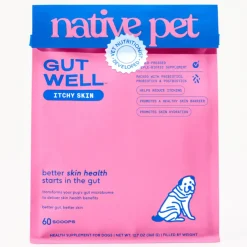 Native Pet Gutwell Itchy Skin, Anti Itch Supplement For Dogs (60 scoops)