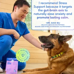 Native Pet Gutwell Stress Support, Stress Relief & Calming Supplement for Dogs (60 scoops)