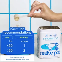Native Pet Probiotic & Prebiotic Powder for Dogs