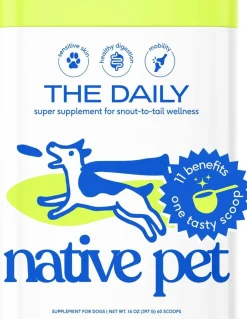 Native Pet The Daily Powder Supplement 11-in-1 Multivitamins for Dogs