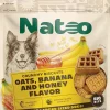 Natoo Crunchy Biscuits Big Bite Oats, Banana, & Honey Flavor for Large Dogs, 8-oz