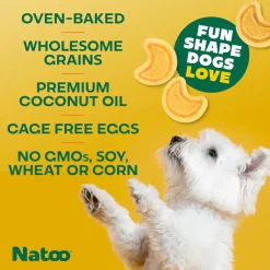 Natoo Crunchy Biscuits Oats & Berries Flavor Dog Treats, 8-oz