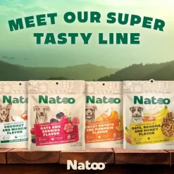 Natoo Crunchy Biscuits Sweet Potato & Pumpkin Flavor Dog Treats, 8-oz