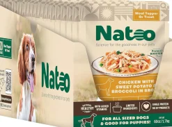Natoo Meal Topper or Treat Chicken, Sweet Potato Broccoli in Broth Dog Food