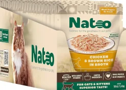 Natoo Meal Topper or Treat Chicken & Brown Rice in Broth Cat Food