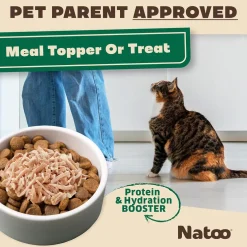 Natoo Meal Topper or Treat Chicken & Brown Rice in Broth Cat Food