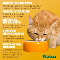 Natoo Meal Topper or Treat Chicken & Brown Rice in Broth Cat Food
