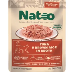 Natoo Meal Topper or Treat Tuna & Brown Rice in Broth Cat Food