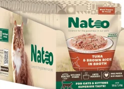 Natoo Meal Topper or Treat Tuna & Brown Rice in Broth Cat Food