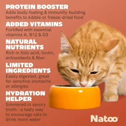 Natoo Meal Topper or Treat Tuna & Brown Rice in Broth Cat Food
