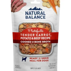Natural Balance Pet Foods Original Ultra Platefulls Wet Dog Food Pouch Tender Beef & Potato Recipe, 9-oz case of 12