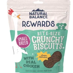 Natural Balance Pet Foods Rewards Bite-Size Crunchy Biscuits Small Breed Dog Treats Chicken, 8-oz