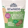 Natural Balance Pet Foods Rewards Bite-Size Crunchy Biscuits Small Breed Dog Treats Peanut Butter, 8-oz