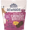 Natural Balance Pet Foods Rewards Bite-Size Crunchy Biscuits Small Breed Dog Treats Venison, 8-oz