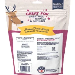 Natural Balance Pet Foods Rewards Bite-Size Crunchy Biscuits Small Breed Dog Treats Venison, 8-oz