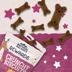 Natural Balance Rewards Crunchy Biscuits with Real Venison Dog Treats