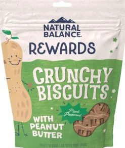 Natural Balance Rewards Crunchy Biscuits with Peanut Butter Dog Treats, 14-oz