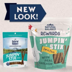 Natural Balance Rewards Jumpin' Stix Soft & Chewy with Real Chicken Dog Treats, 10-oz
