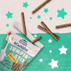 Natural Balance Rewards Jumpin' Stix Soft & Chewy with Real Chicken Dog Treats, 10-oz