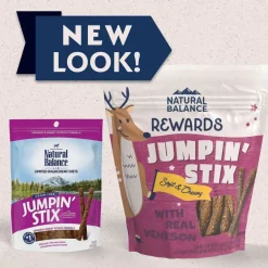 Natural Balance Rewards Jumpin' Stix Soft & Chewy with Real Venison Dog Treats