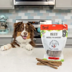 Natural Cravings Beef Sizzle Waggers Soft Jerky Sticks for Dogs, 12-oz