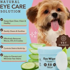 Natural Dog Company Eye Wipes for Dogs (90 wipes)