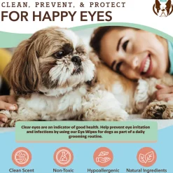 Natural Dog Company Eye Wipes for Dogs (90 wipes)