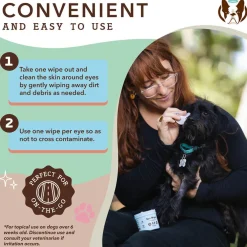 Natural Dog Company Eye Wipes for Dogs (90 wipes)