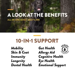 NaturVet Adult Daily Care Multi-Benefit 10-in-1 Support For Dogs (60 Soft Chew)