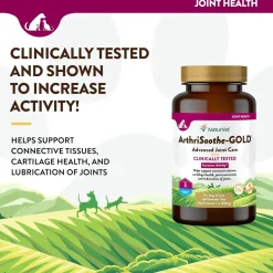 NaturVet ArthriSoothe-Gold Advance Level 3 Joint Care Chewable Tablets for Dogs & Cats