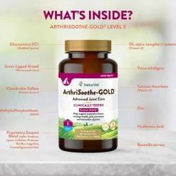 NaturVet ArthriSoothe-Gold Advance Level 3 Joint Care Chewable Tablets for Dogs & Cats