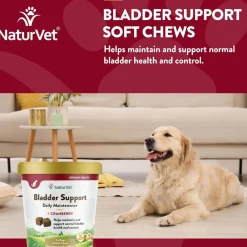 NaturVet Bladder Support Daily Maintenance with Cranberry Soft Chews for Dogs, 60 count