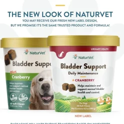 NaturVet Bladder Support Daily Maintenance with Cranberry Soft Chews for Dogs, 60 count