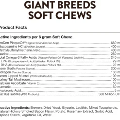 NaturVet Breed Specific Giant Breeds Supplement Soft Chews for Dogs, 50 count