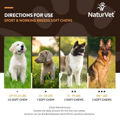 NaturVet Breed Specific Sport & Working Breeds Supplement Soft Chews for Dogs, 50 count