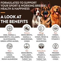 NaturVet Breed Specific Sport & Working Breeds Supplement Soft Chews for Dogs, 50 count