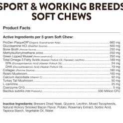 NaturVet Breed Specific Sport & Working Breeds Supplement Soft Chews for Dogs, 50 count