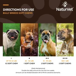 NaturVet Bully Specific Bully Breed Soft Chews for Dogs, 50 count