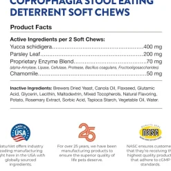 NaturVet Coprophagia Stool Eating Deterrent Plus Breath Aid Soft Chews for Dogs, 70 count