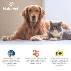 NaturVet Digestive Enzymes Powder Daily Digestive Support Plus Pre & Probiotic for Dogs & Cats, 4-oz