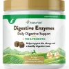 NaturVet Digestive Enzymes Soft Chews Daily Digestive Support Plus Pre & Probiotic for Dogs, 120 count